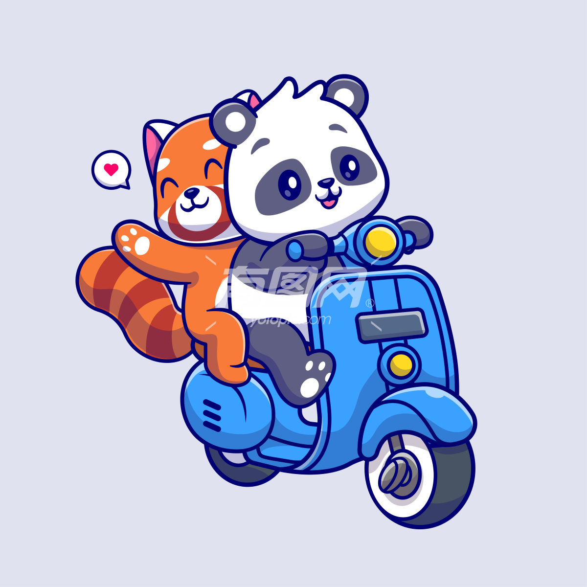 小熊猫骑摩托车