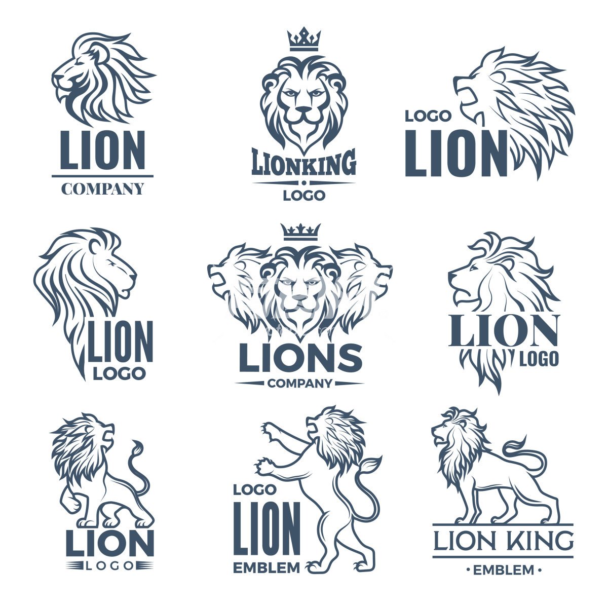 狮子主题标志设计