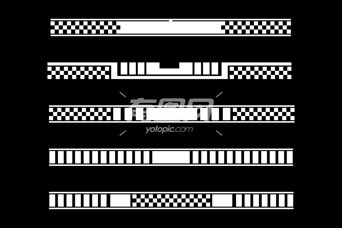 黑白几何图案线条设计