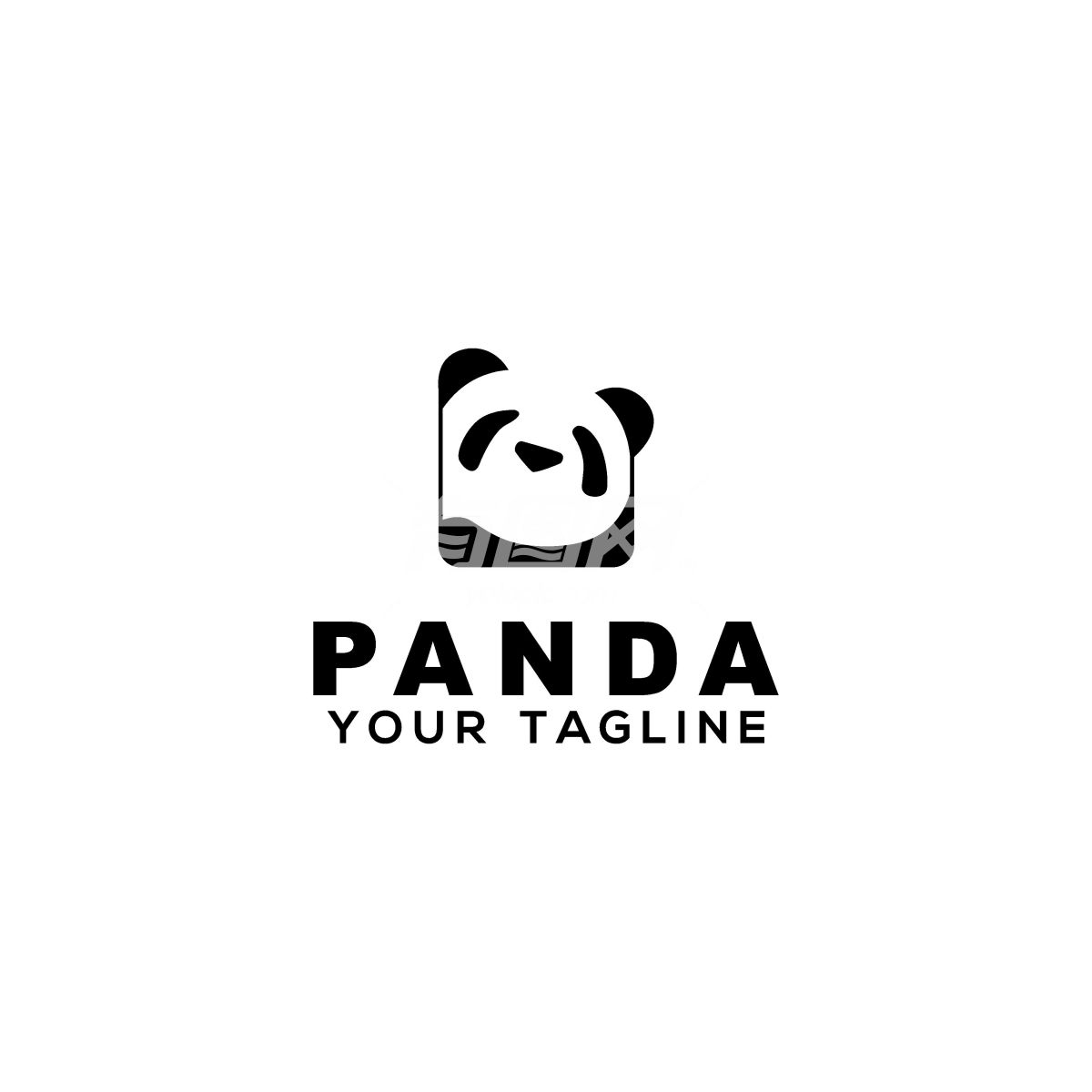 熊猫头像logo设计