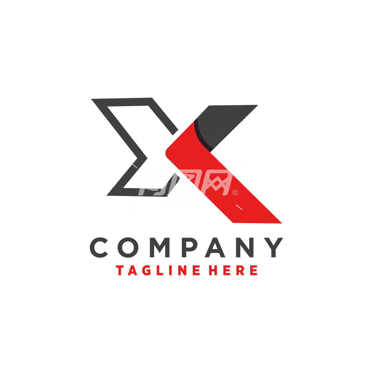 创意字母X公司logo设计