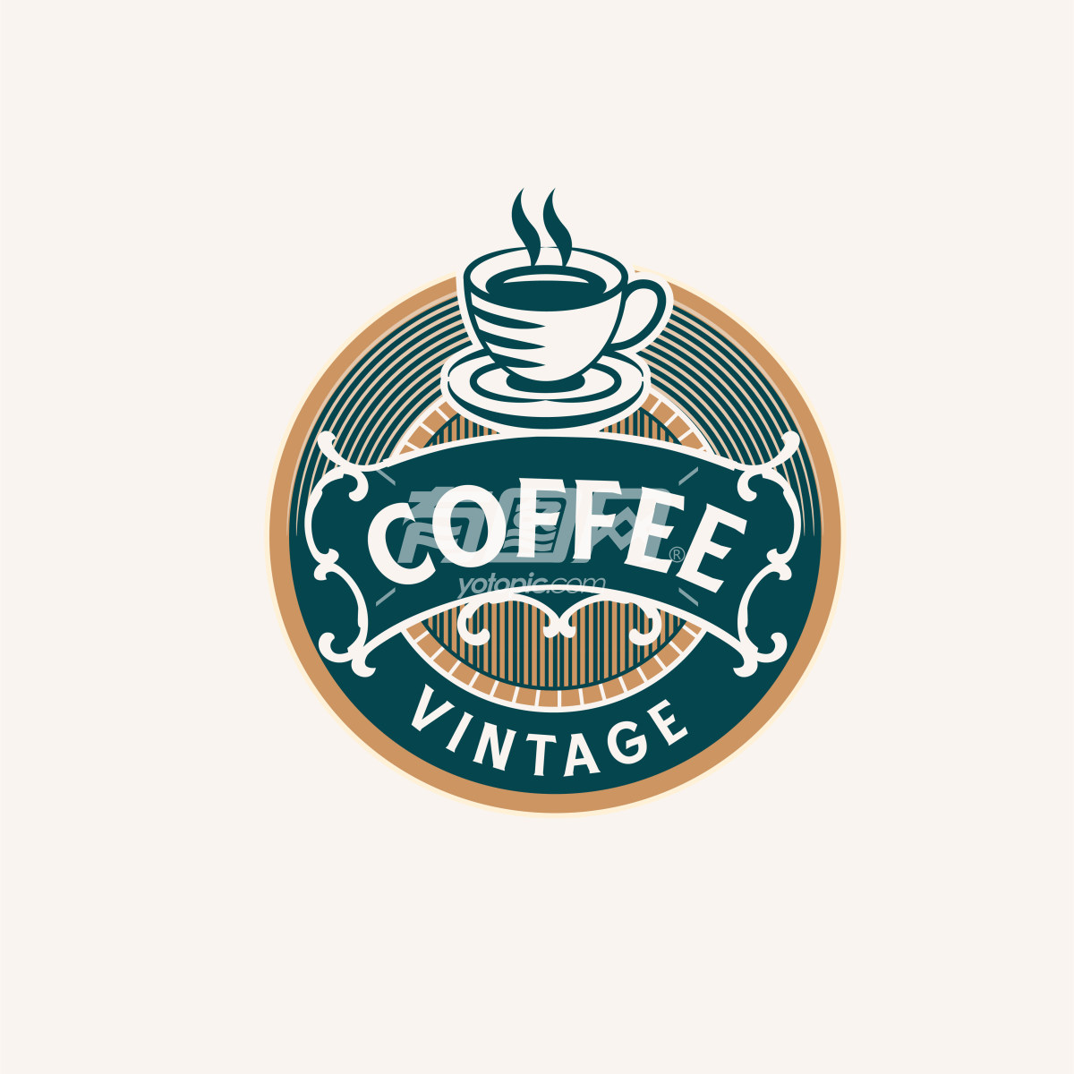 复古风情咖啡标志