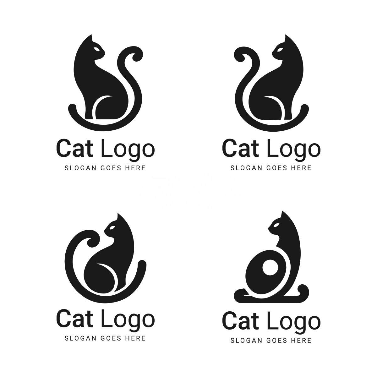 猫主题标志设计