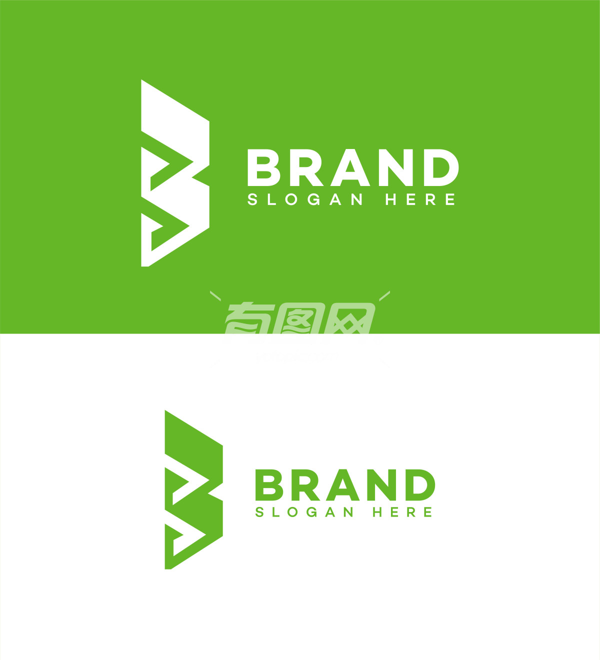 字母B符号的品牌logo设计