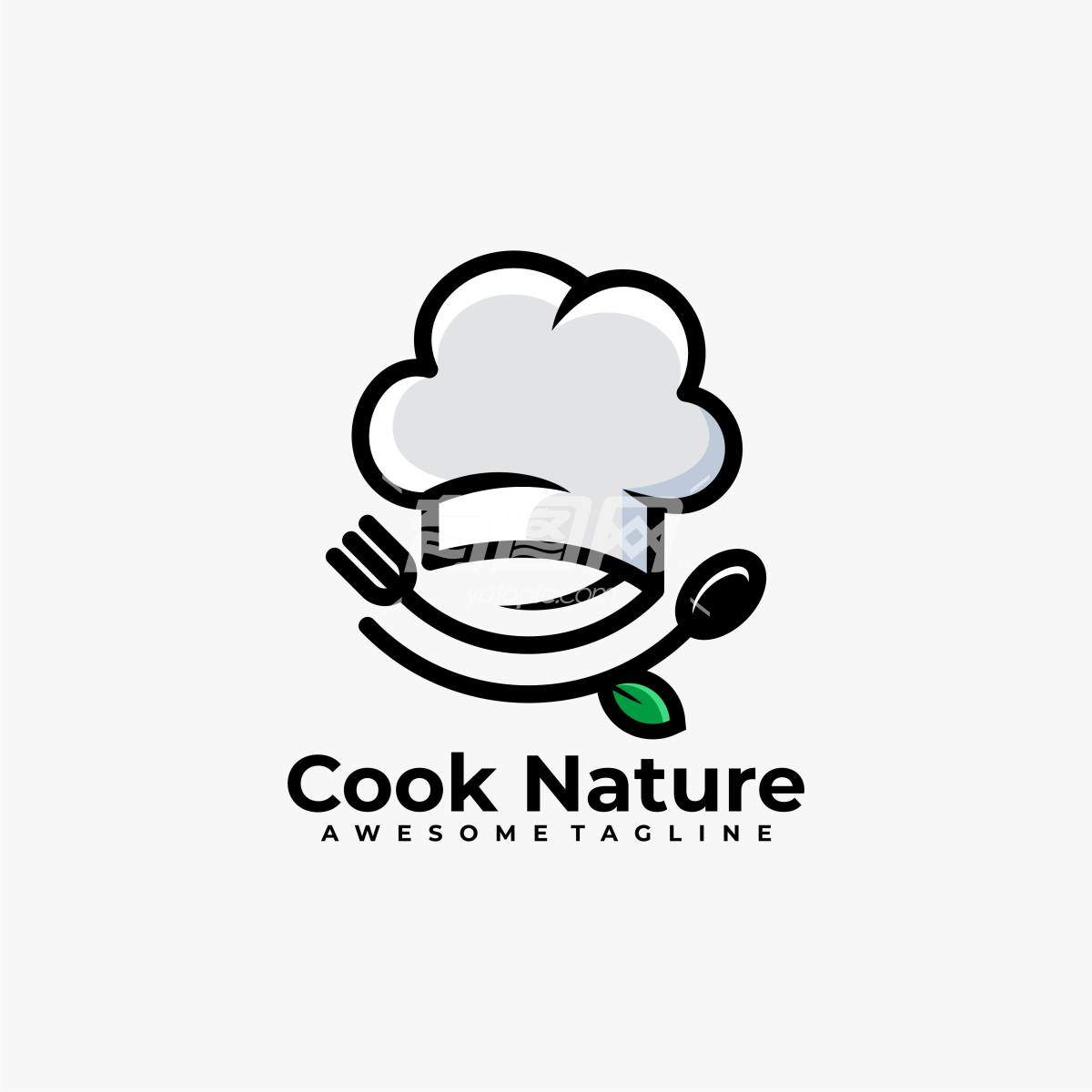 创意厨师帽logo设计