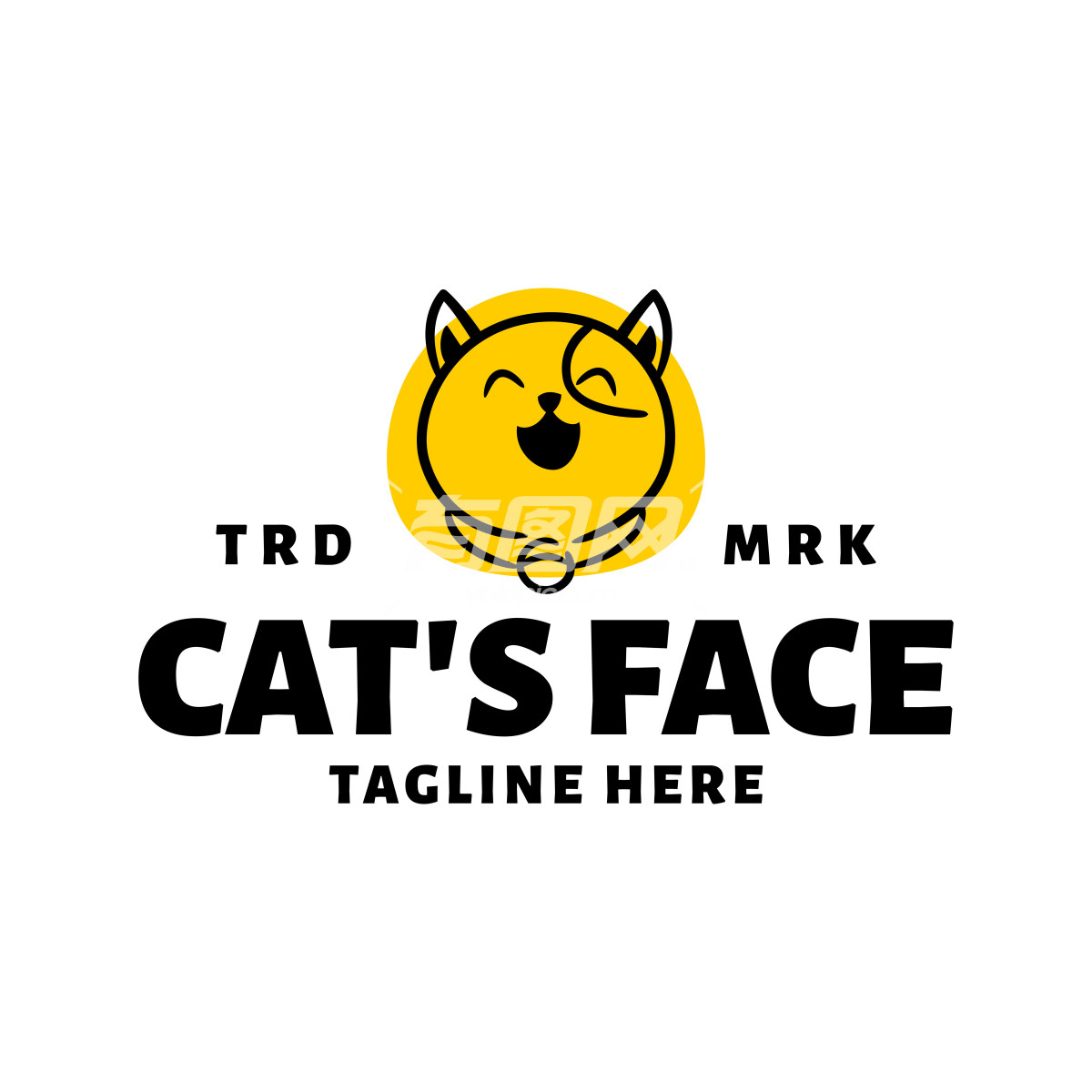 笑脸猫品牌标志设计