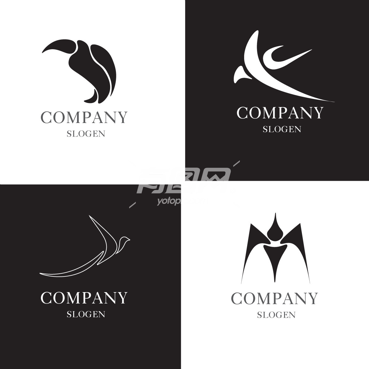 鸟类图标公司标志
