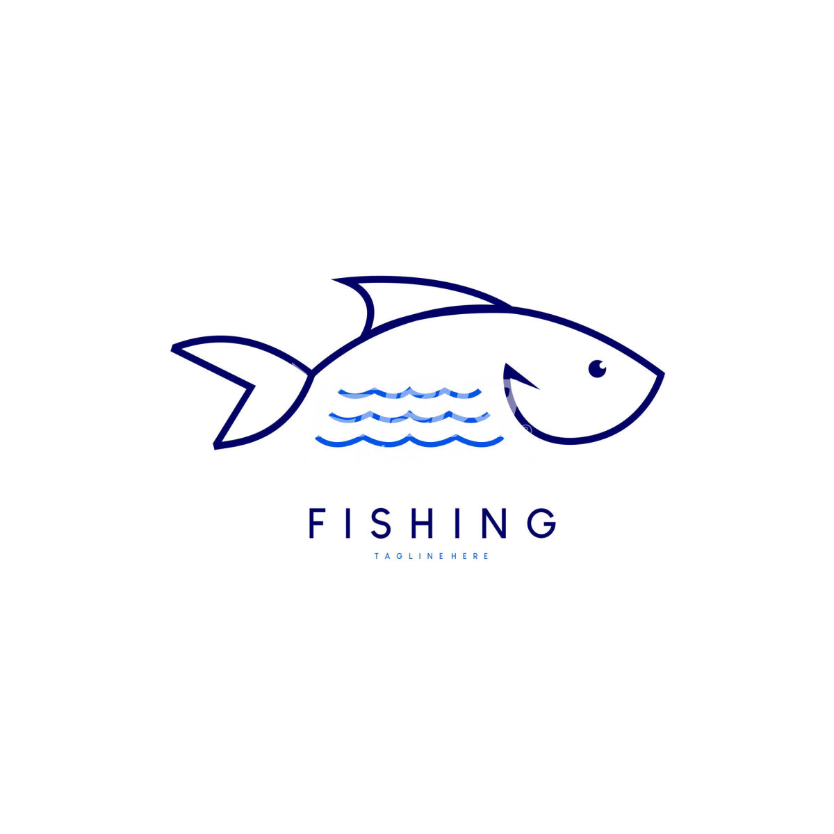 钓鱼标志设计