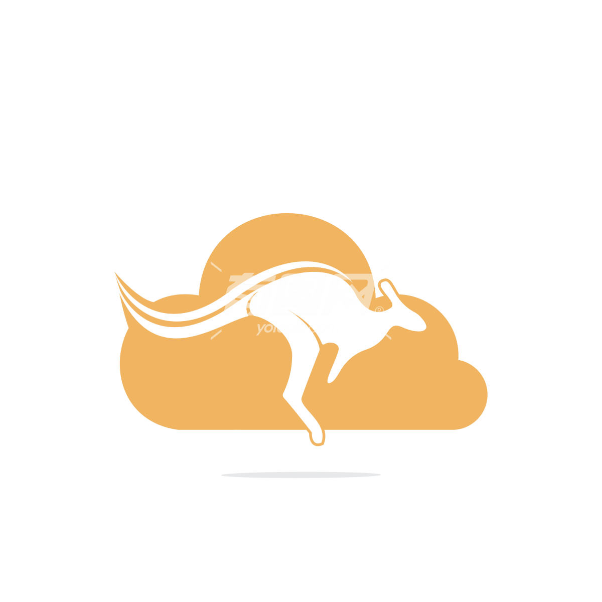 袋鼠在云端的标志设计