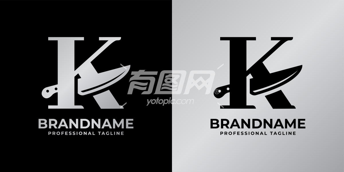 字母K logo设计