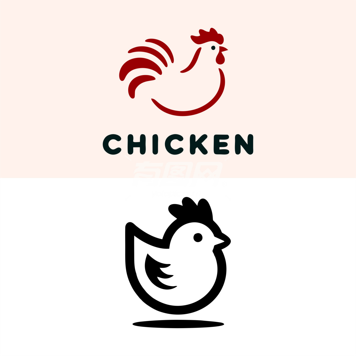 鸡标志设计