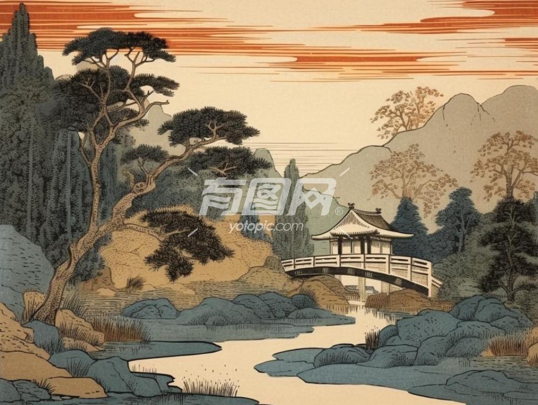 传统建筑与自然美景