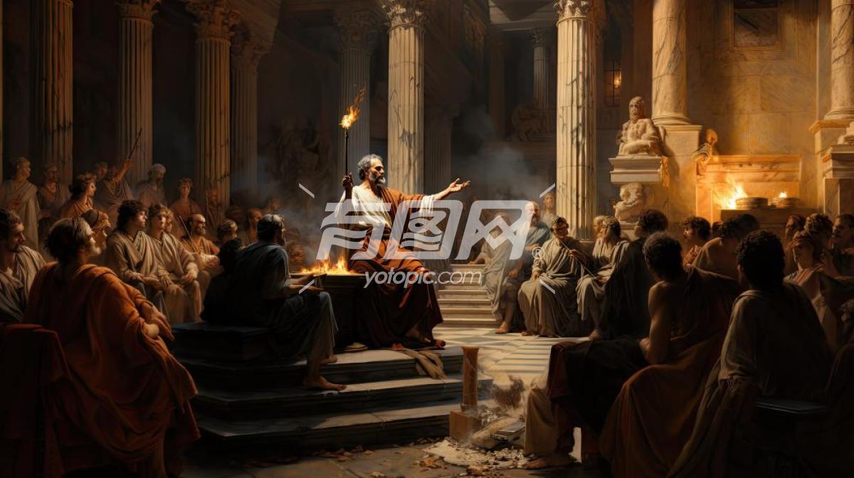 古希腊法庭上的庄严审判